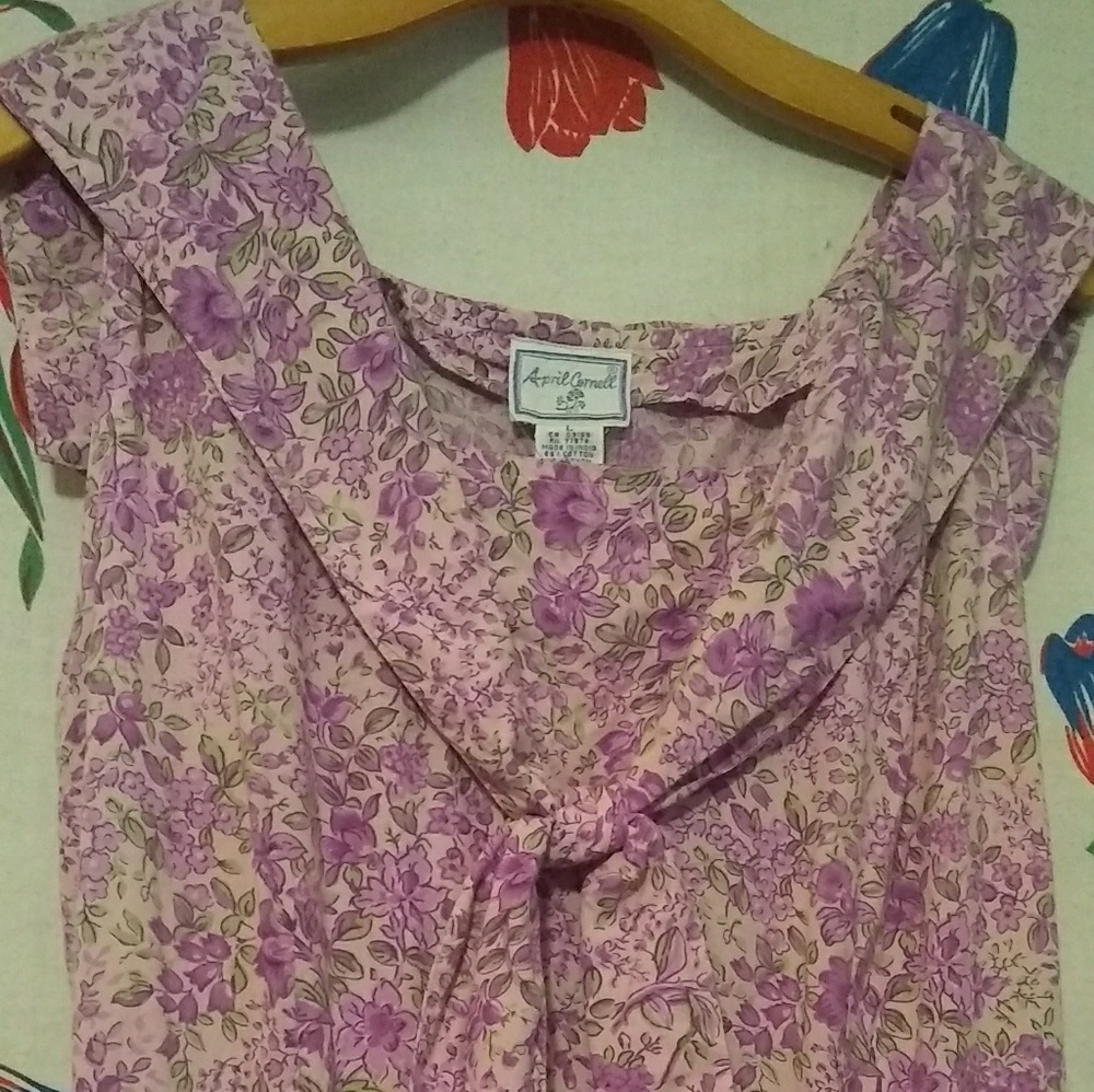 April Cornell sleeveless comfortable dress.  L
